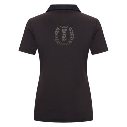 Polo de manga curta Imperial Riding Marly para mulher Preto
