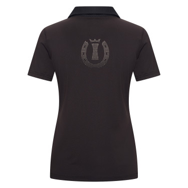 Polo de manga curta Imperial Riding Marly para mulher Preto