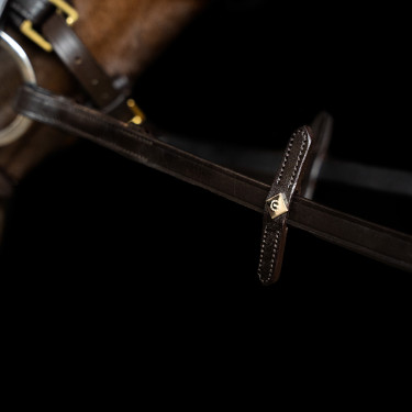 Rendas Imperial Riding em borracha com pinos Castanho escuro