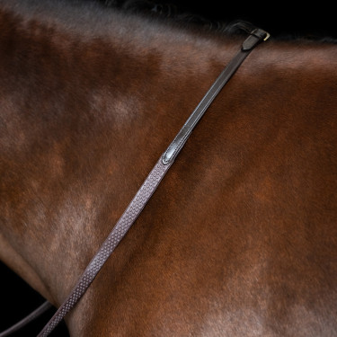 Rendas Imperial Riding em borracha com pinos Castanho escuro