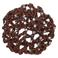 Rede para cabelo com strass Imperial Riding Castanho escuro