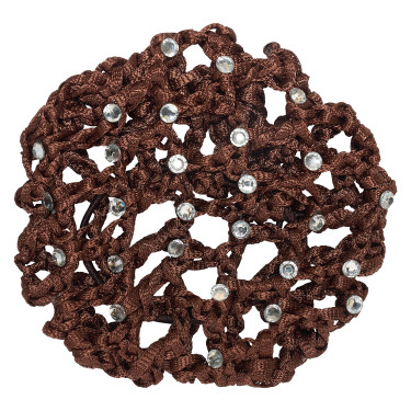 Rede para cabelo com strass Imperial Riding Castanho escuro