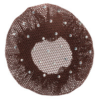 Rede para cabelo fino com strass Imperial Riding Castanho escuro