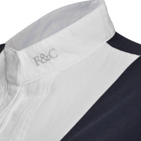 Polo Diamantina feminino de mangas curtas Flags & Cup Azul-marinho Polo Diamantina feminino de mangas curtas Flags & Cup Azul-marinho