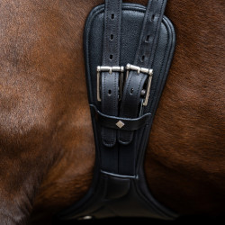 Cilha de dressage Imperial Riding anatómica com fivelas de rolete Preto