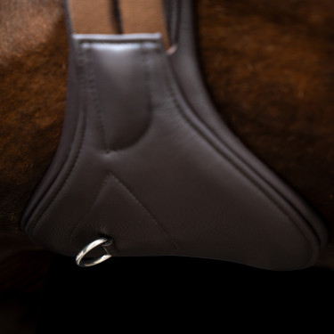 Cilha de dressage Imperial Riding anatómica com fivelas de rolete Castanho escuro