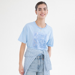 T-shirt de manga curta HV Polo Jenny mulher Azul-pó
