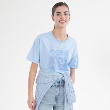 T-shirt de manga curta HV Polo Jenny mulher Azul-pó