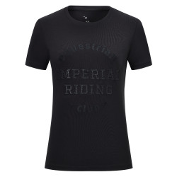 T-shirt de manga curta Imperial Riding Tasha para mulher Preto