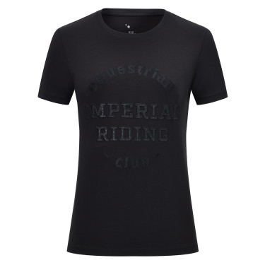 T-shirt de manga curta Imperial Riding Tasha para mulher Preto