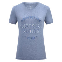T-shirt de manga curta Imperial Riding Tasha para mulher Bluebell desbotado Azul