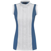 Polo Diamantina sem mangas feminino Flags & Cup Azul tempestade