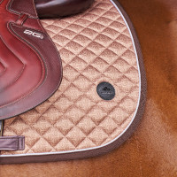 Manta de sela HV Polo Pilar estampada para dressage Champanhe Bege