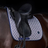 Manta de sela HV Polo Pilar estampada para dressage Champanhe Bege