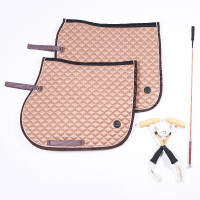 Manta de sela HV Polo Pilar estampada GP Champanhe Bege