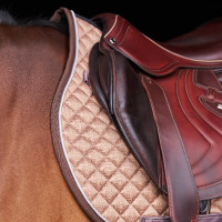 Manta de sela HV Polo Pilar estampada GP Champanhe Bege