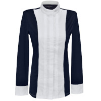 Polo Diamantina feminino de mangas compridas Flags & Cup Azul-marinho