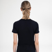 Top de mangas curtas Euro-Star Amelia feminino Preto