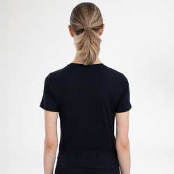 Top de mangas curtas Euro-Star Amelia feminino Preto