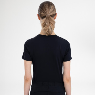 Top de mangas curtas Euro-Star Amelia feminino Preto