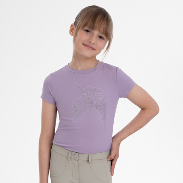 Top de mangas curtas Euro-Star Michela Kids Sabugueiro Castanho