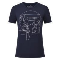 Top de manga curta Euro-Star Mira feminino Marinho Azul-marinho