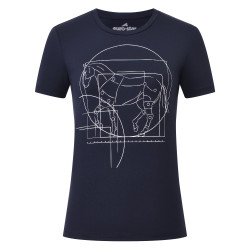 Top de manga curta Euro-Star Mira feminino Marinho Azul-marinho