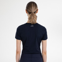 Top de manga curta Euro-Star Mira feminino Marinho Azul-marinho