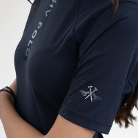 Top de manga curta HV Polo Nellie para mulher Marinho Azul-marinho