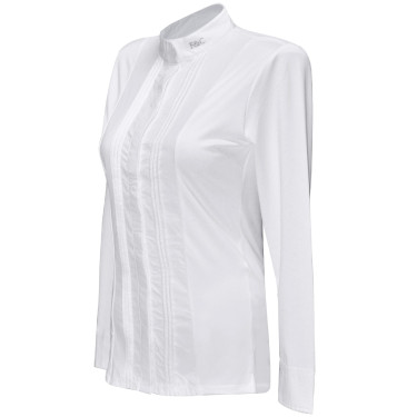 Polo Diamantina feminino de mangas compridas Flags & Cup Branco