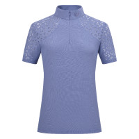 Top de manga curta Imperial Riding Breeze para mulher Bluebell Azul