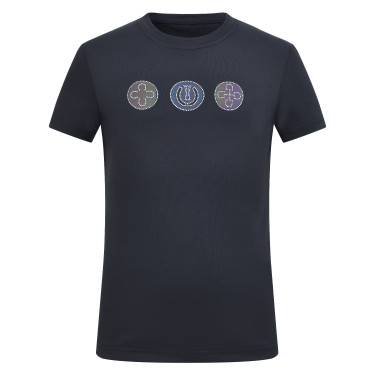 Top de manga curta Imperial Riding Holographics Kids Preto