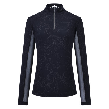 Top de manga comprida Euro-Star Joline feminino Preto