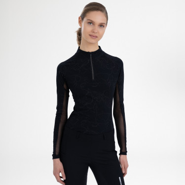 Top de manga comprida Euro-Star Joline feminino Preto