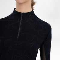 Top de manga comprida Euro-Star Joline feminino Preto