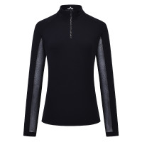 Top de manga comprida Euro-Star Joly para mulher Preto