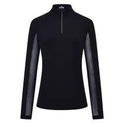 Top de manga comprida Euro-Star Joly para mulher Preto