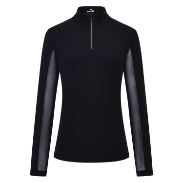 Top de manga comprida Euro-Star Joly para mulher Preto