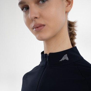 Top de manga comprida Euro-Star Joly para mulher Preto