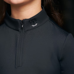 Top de manga comprida Imperial Riding Jamy mesh Kids Preto