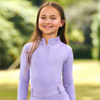 Top de manga comprida Imperial Riding Jamy mesh Kids Glicina Violeta