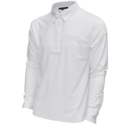 Polo masculino Urbano de mangas compridas Flags & Cup Branco