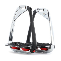 Estribos Flex-On Iron-S Chrome IUG preto Preto / vermelho