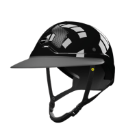 Capacete Mips Flex-on Armet preto, pala Angel Star, jugular preta