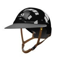 Capacete Mips Flex-on Armet preto viseira Angel Star jugular marrom