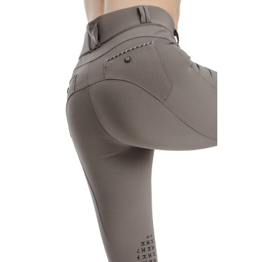 Calça Horseware Newmarket cintura média com grip nos joelhos Tempestade Azul