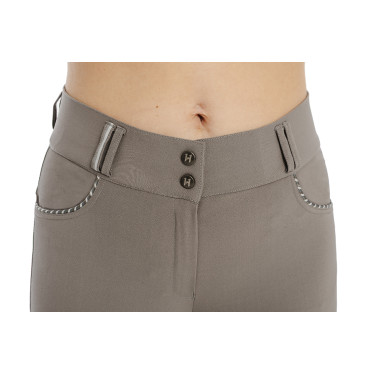 Calça Horseware Newmarket cintura média com grip nos joelhos Tempestade Azul