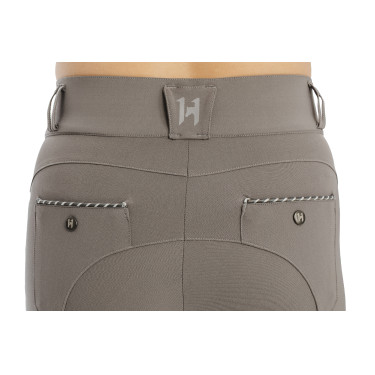 Calça Horseware Newmarket cintura média com grip nos joelhos Tempestade Azul