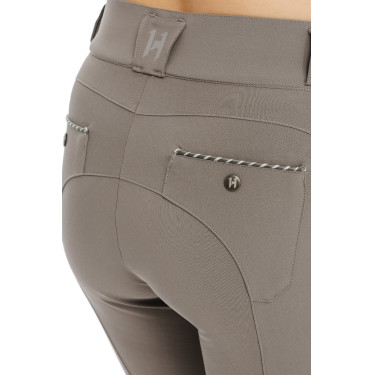 Calça Horseware Newmarket cintura média com grip nos joelhos Tempestade Azul