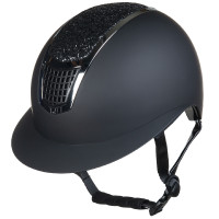 Capacete Glamour Shield HKM Preto / prateado